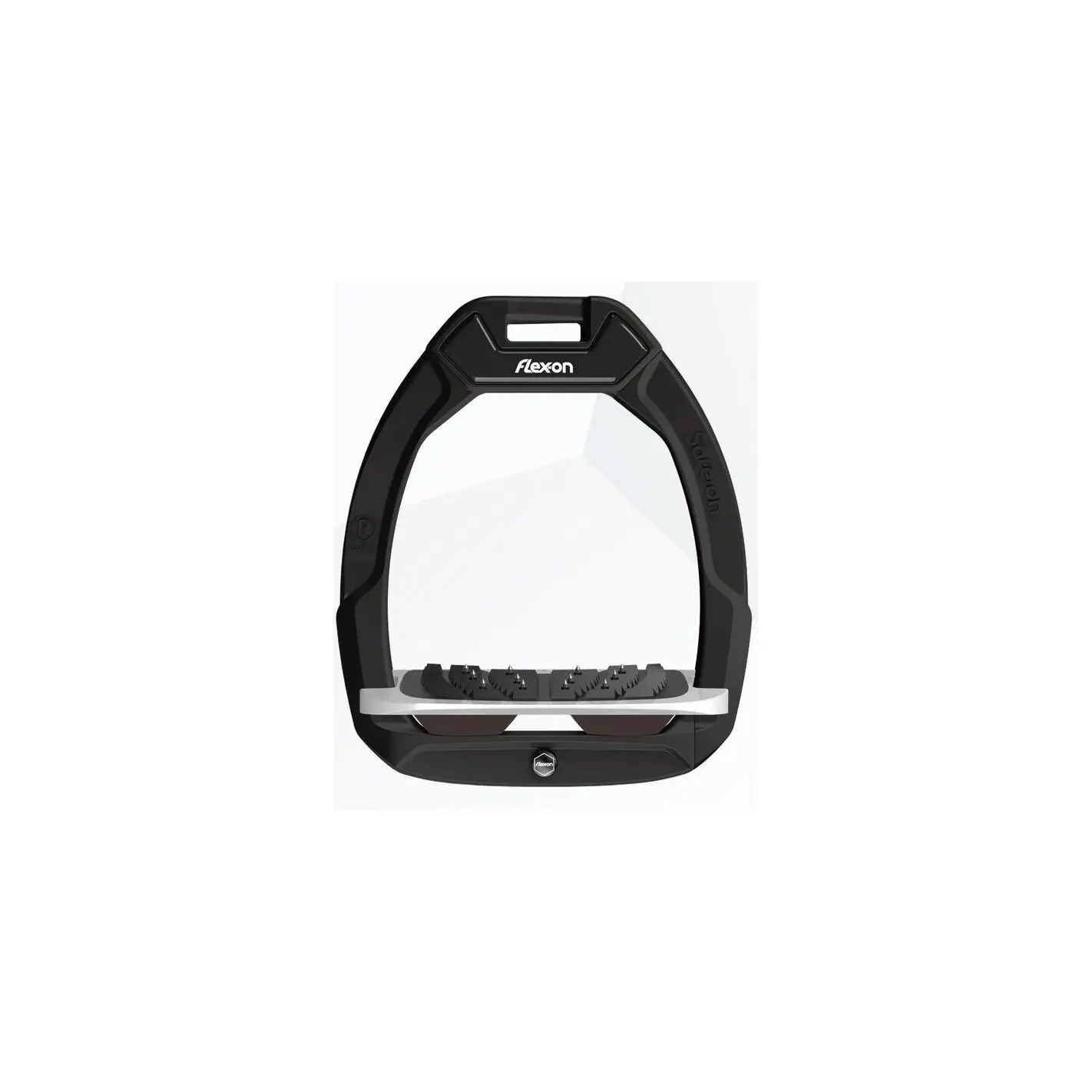 Reit Sicherheitssteigbügel Neigungswinkel Ultra Grip Schwarz/Grau/Braun Flex-On Safe-On