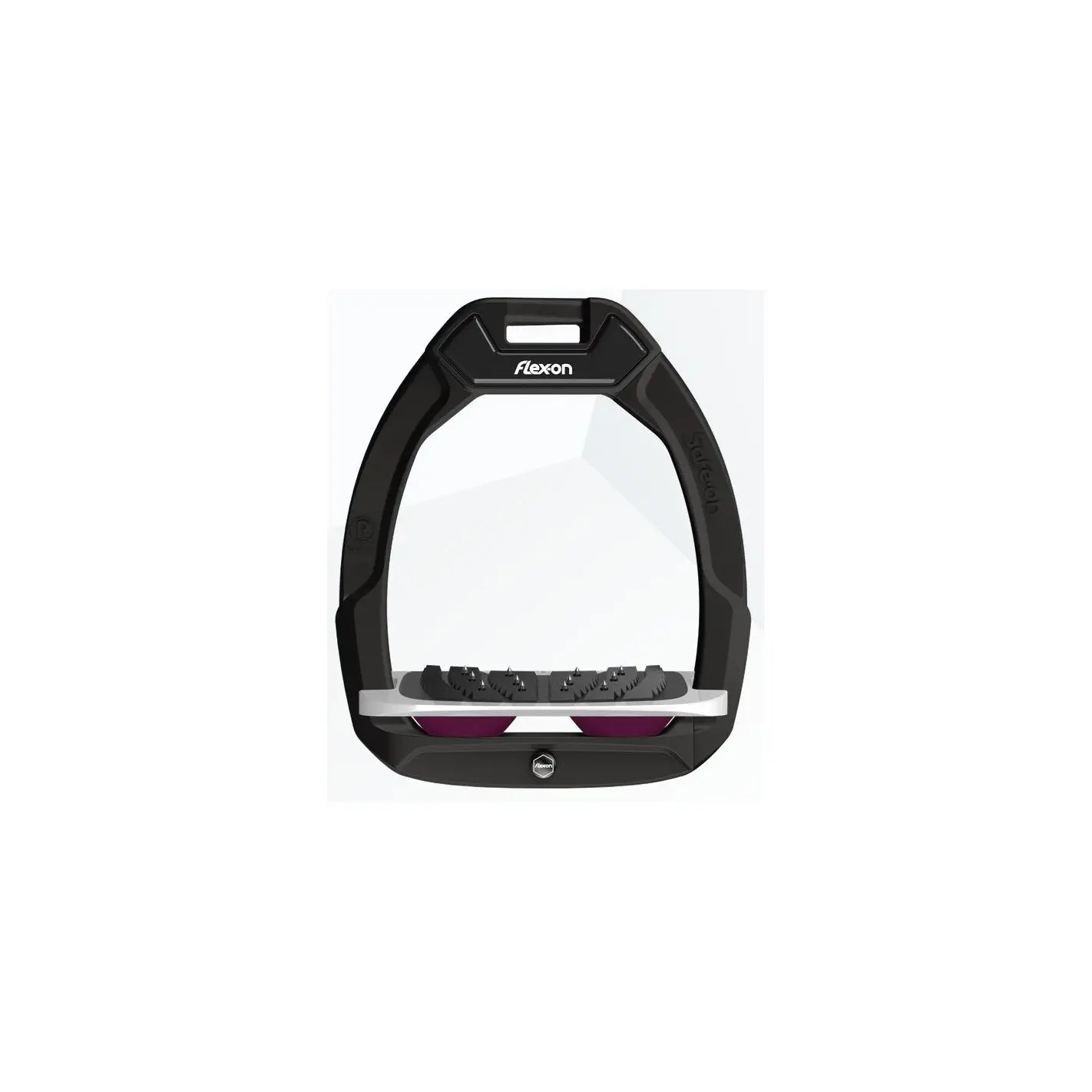 Reitsteigern Sicherheit Steigbügel Neigung Ultra Grip Schwarz/Grau/Pflaume Flex-On Safe-On
