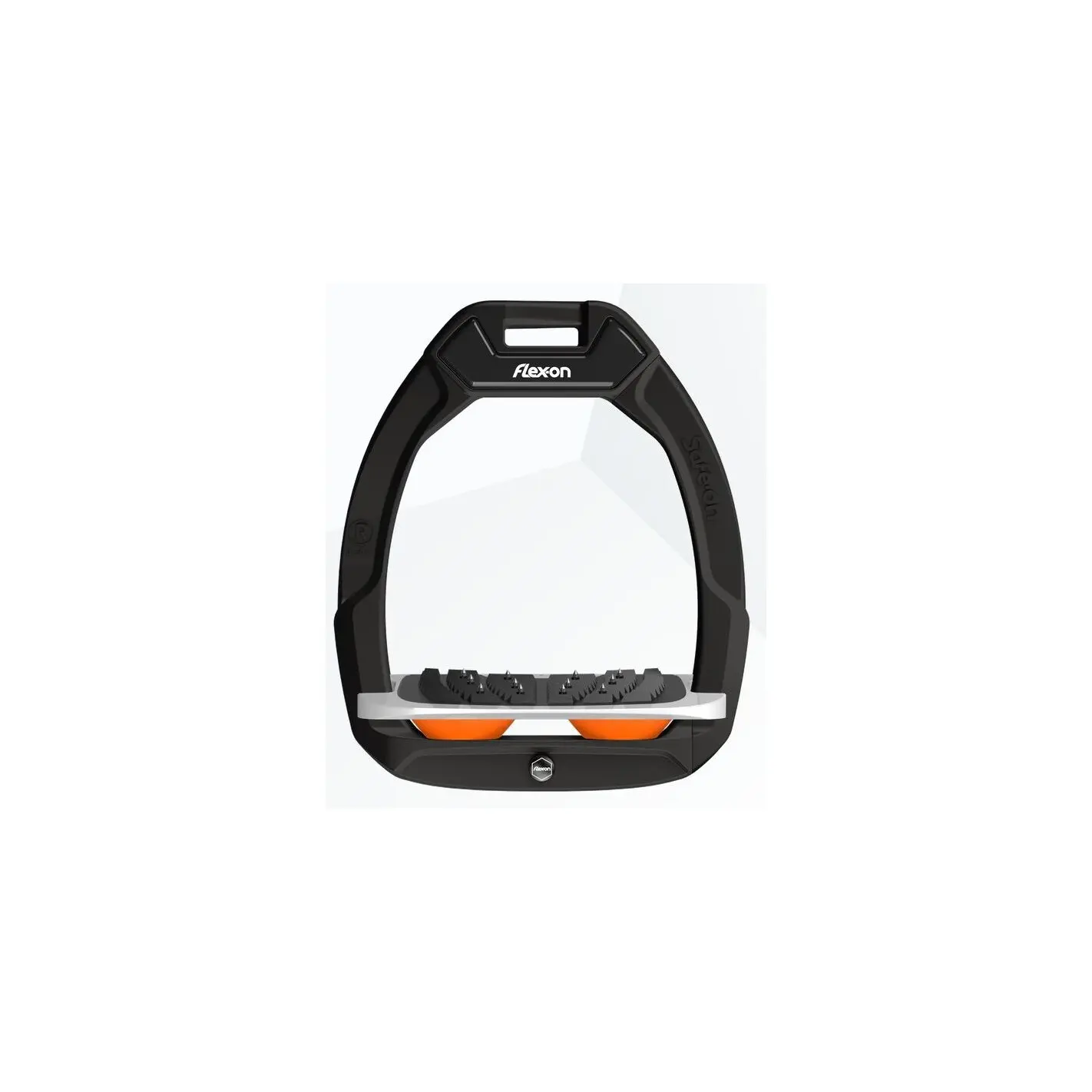 Sicherheitssteigbügel Reiten Neigung Ultra Grip Schwarz/Grau/Orange Flex-On Safe-On