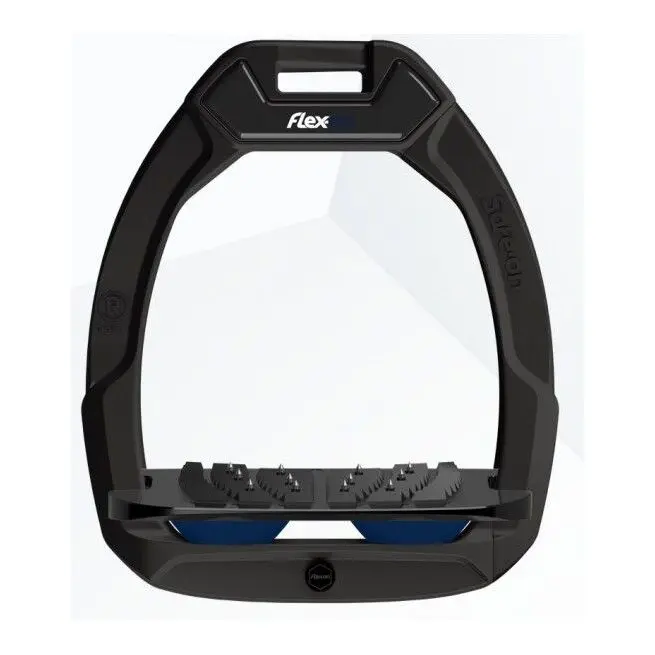 Meilleurs prix pour Étriers de sécurité d’équitation Incliné Ultra Grip Noir/Noir/Marine Flex On Safe-On