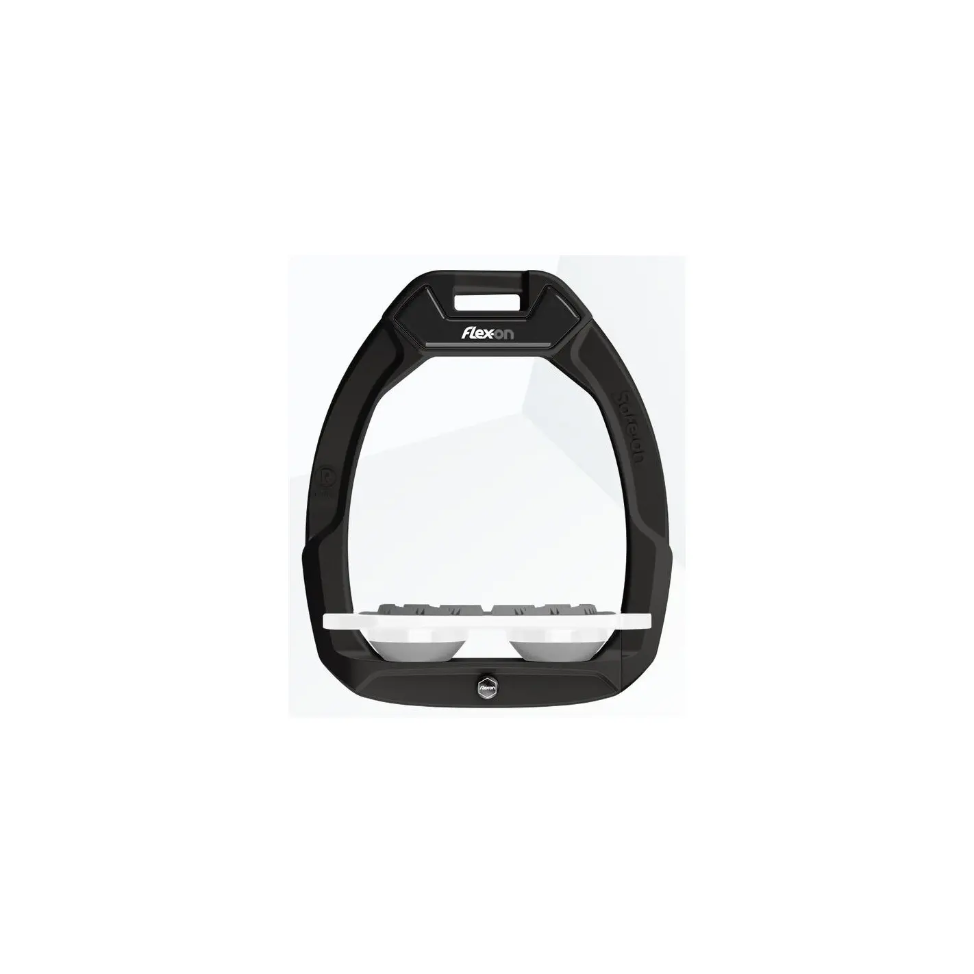 Étriers de sécurité d’équitation Plat Grip Noir/Blanc/Gris Flex-On Safe-On