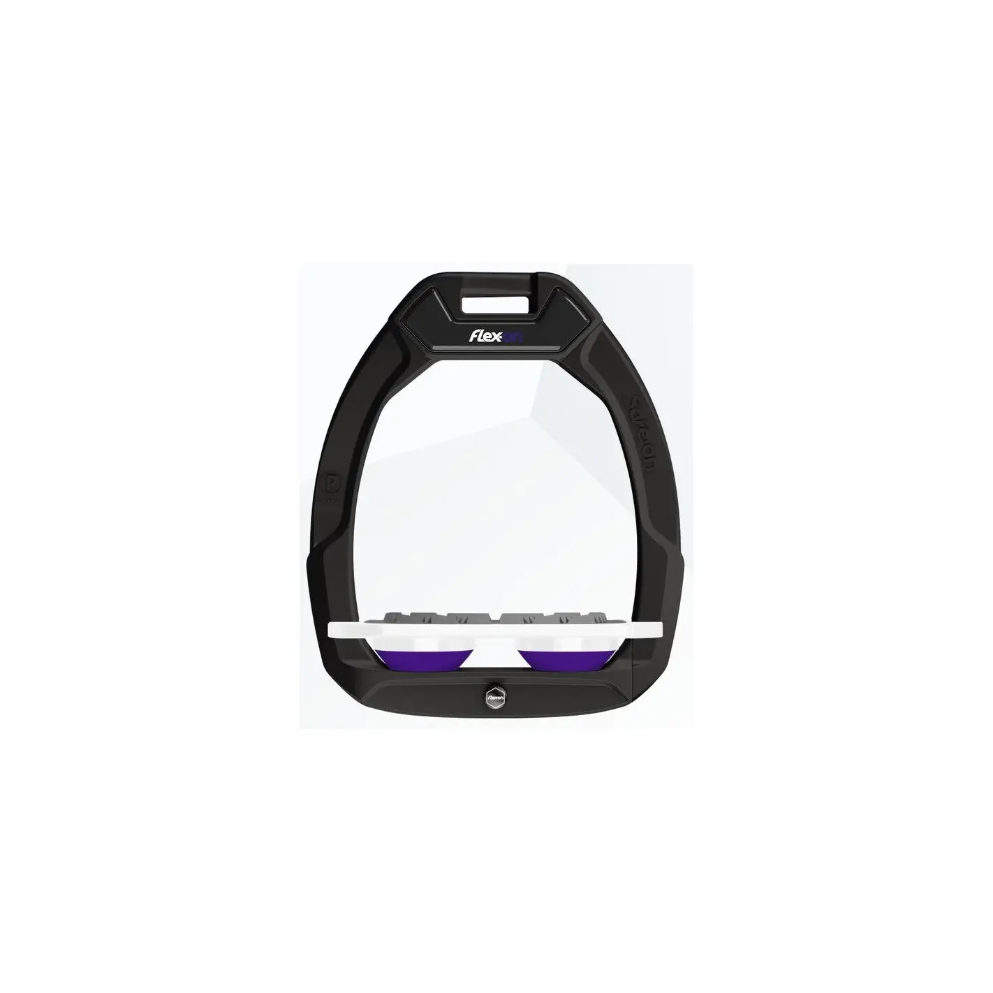 Sicherheitssteigbügel Flach Grip Schwarz/Weiß/Violett Flex-On Safe-On