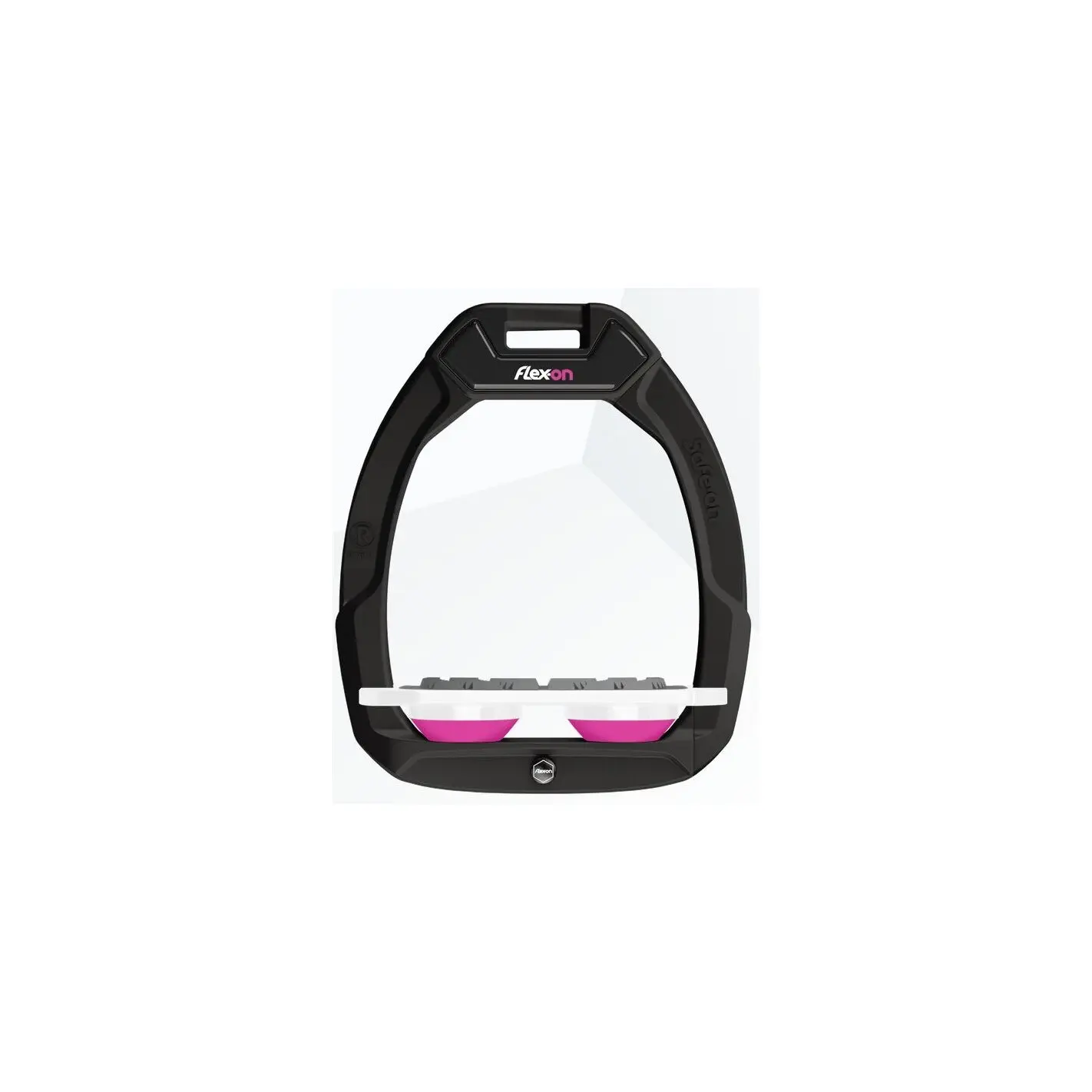 Sicherheitssättel mit flachem Grip Schwarz/Weiß/Rosa Flex-On Safe-On
