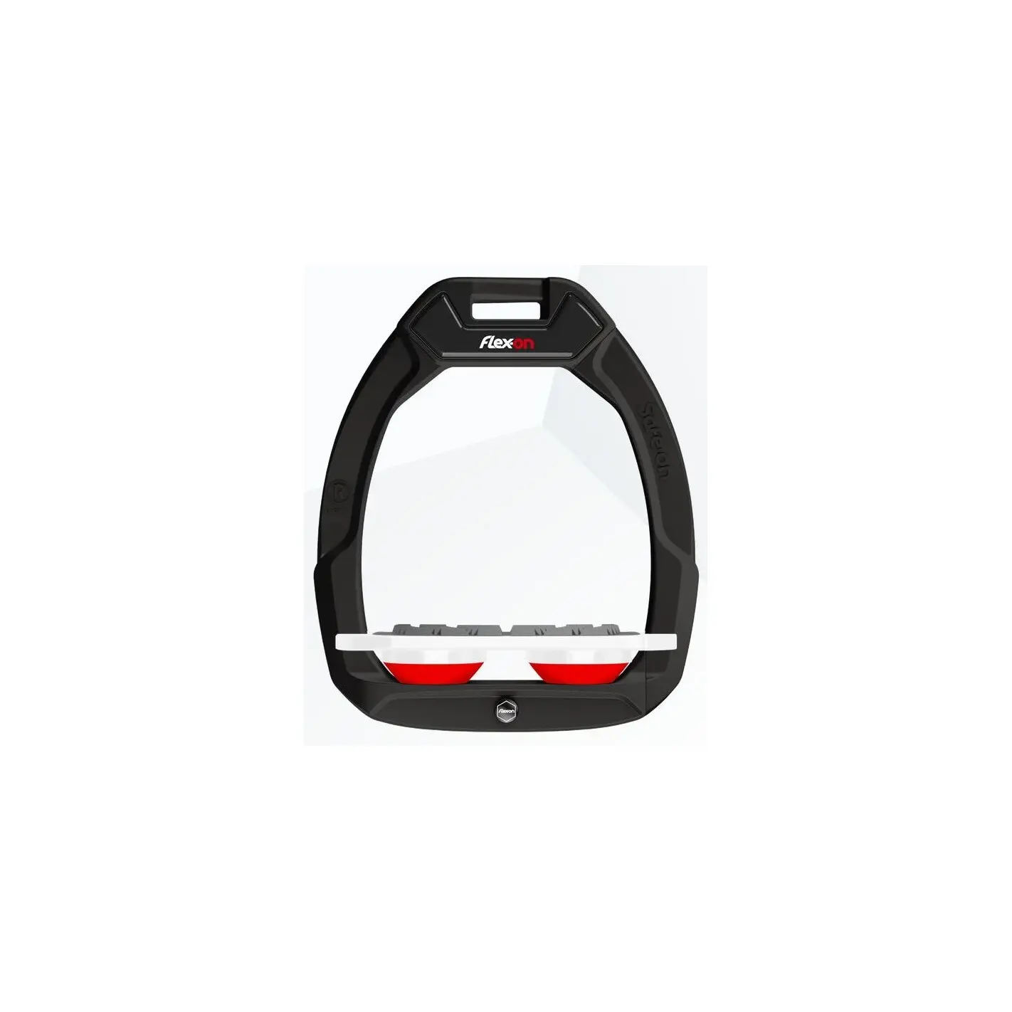 Comparer les prix de Étriers de sécurité d’équitation Plat Grip Noir/Blanc/Rouge Flex-On Safe-On