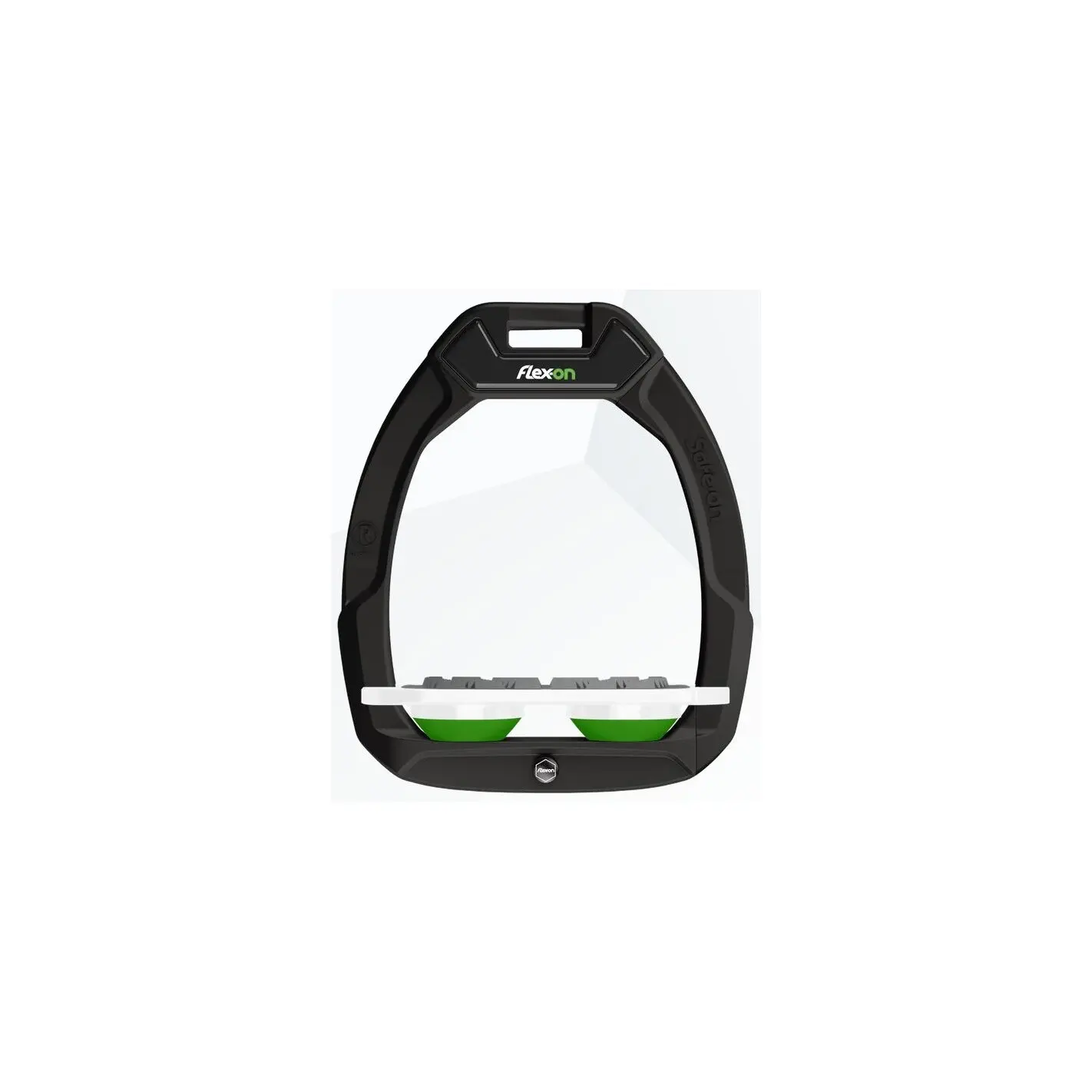 Sicherheitssteigbügel Plat Grip Schwarz/Weiß/Grün Flex-On Safe-On