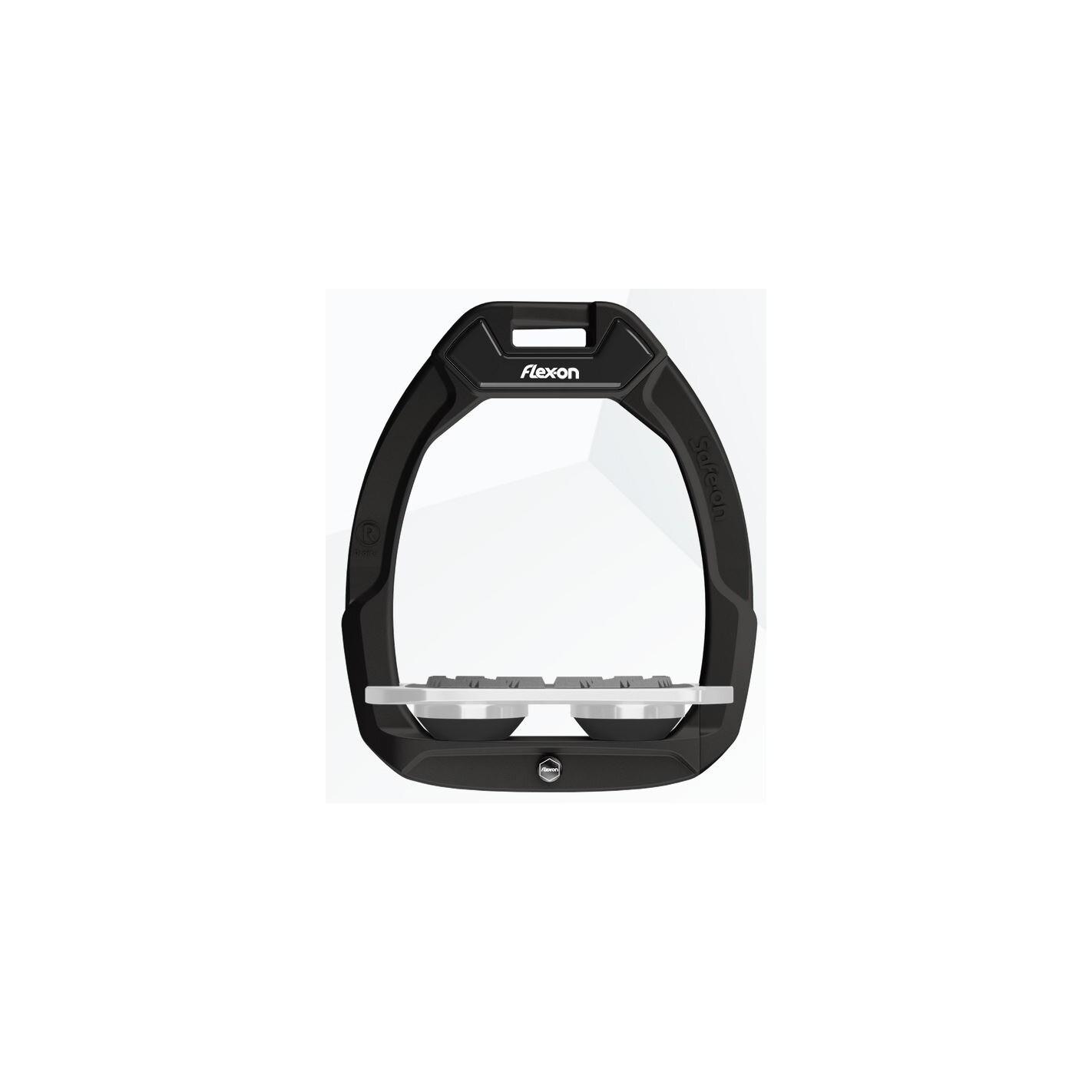 Comparer les prix de Étriers de sécurité d’équitation Plat Grip Noir/Gris/Noir Flex On Safe-On