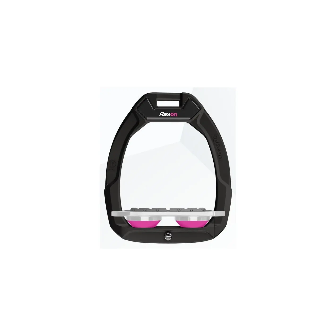 Étriers de sécurité d’équitation Plat Grip Noir/Gris/Rose Flex-On Safe-On