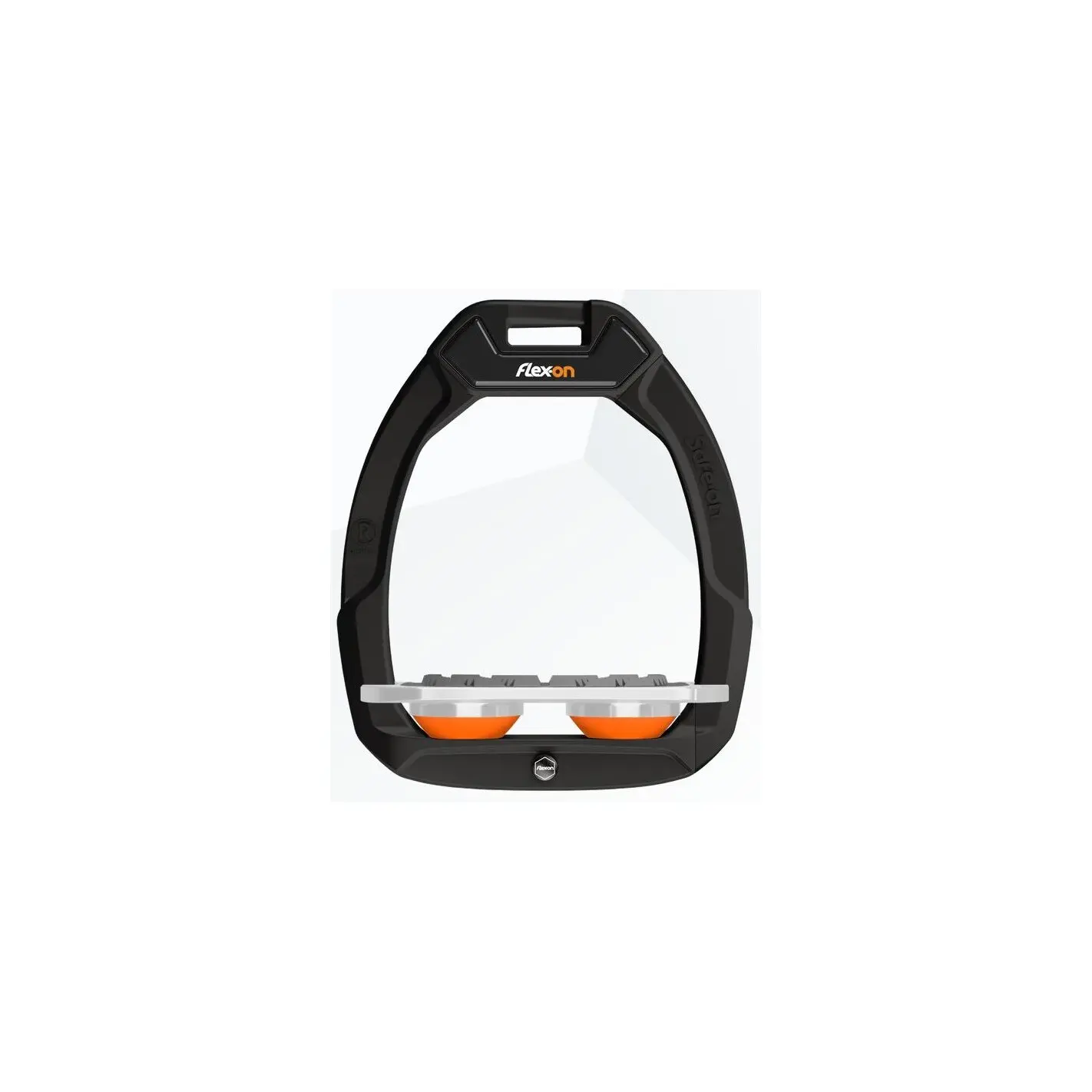 Sicherheitssteigbügel Flat Grip Schwarz/Grau/Orange Flex-On Safe-On