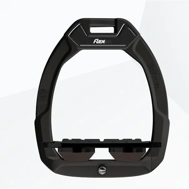 Meilleurs prix pour Étriers de sécurité d’équitation Plat Grip Noir/Noir/Marron Flex-On Safe-On