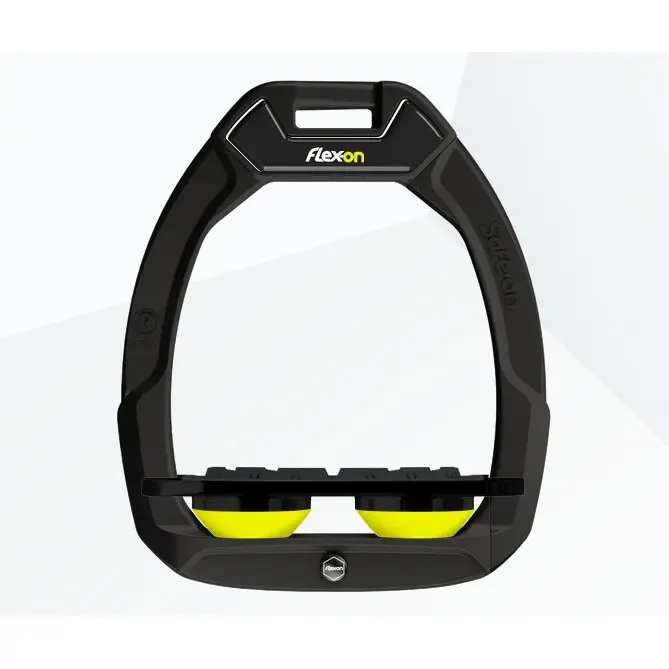 Sicherheitssteigbügel Flat Grip Schwarz/Schwarz/Gelb Flex-On Safe-On