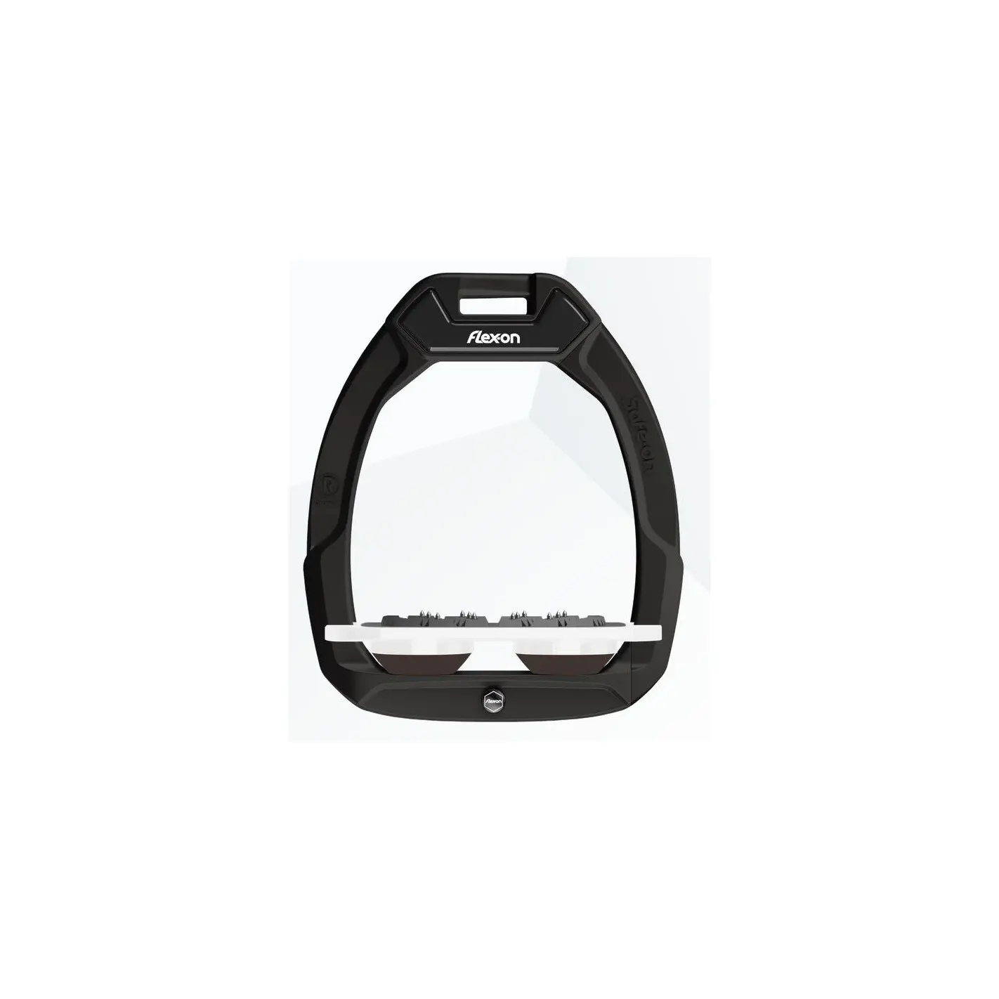 Sicherheitssteigbügel flach Ultra Grip Schwarz/Weiß/Braun Flex-On Safe-On