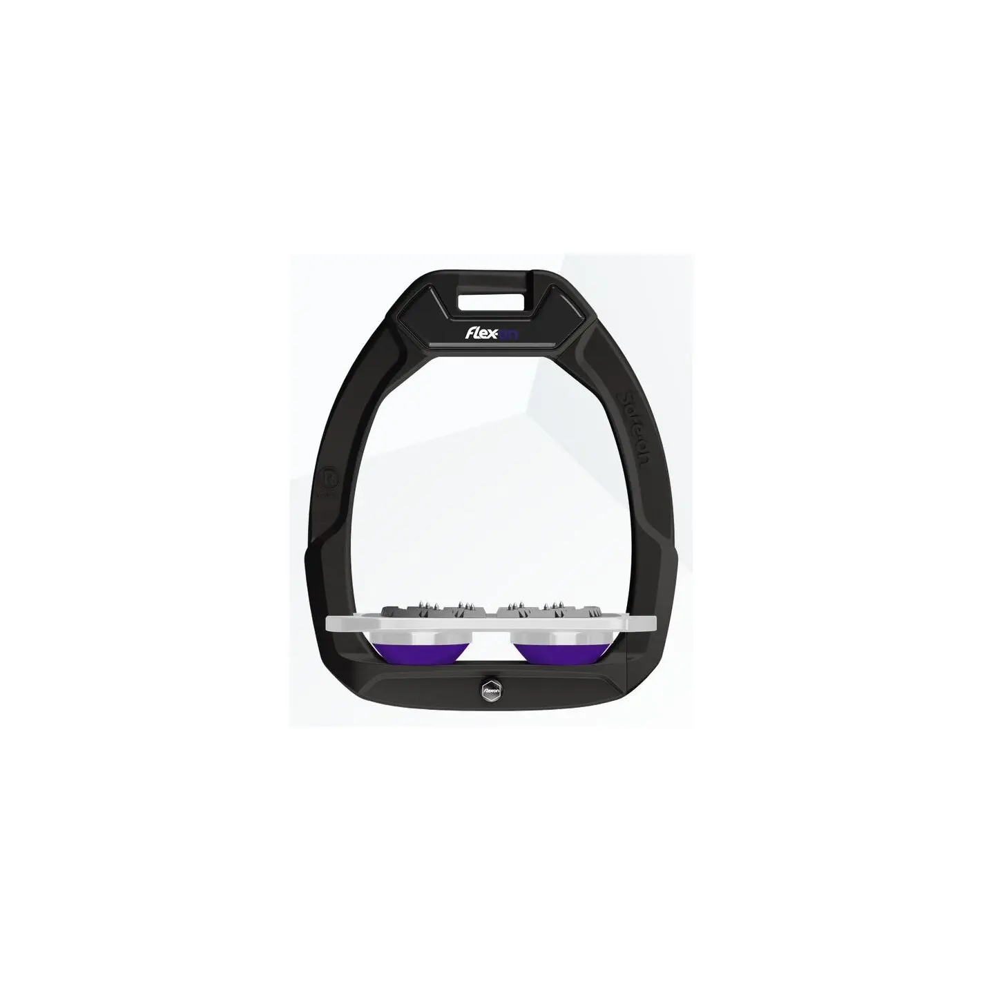 Sicherheitssteigbügel Flach Ultra Grip Schwarz/Grau/Violett Flex-On Safe-On