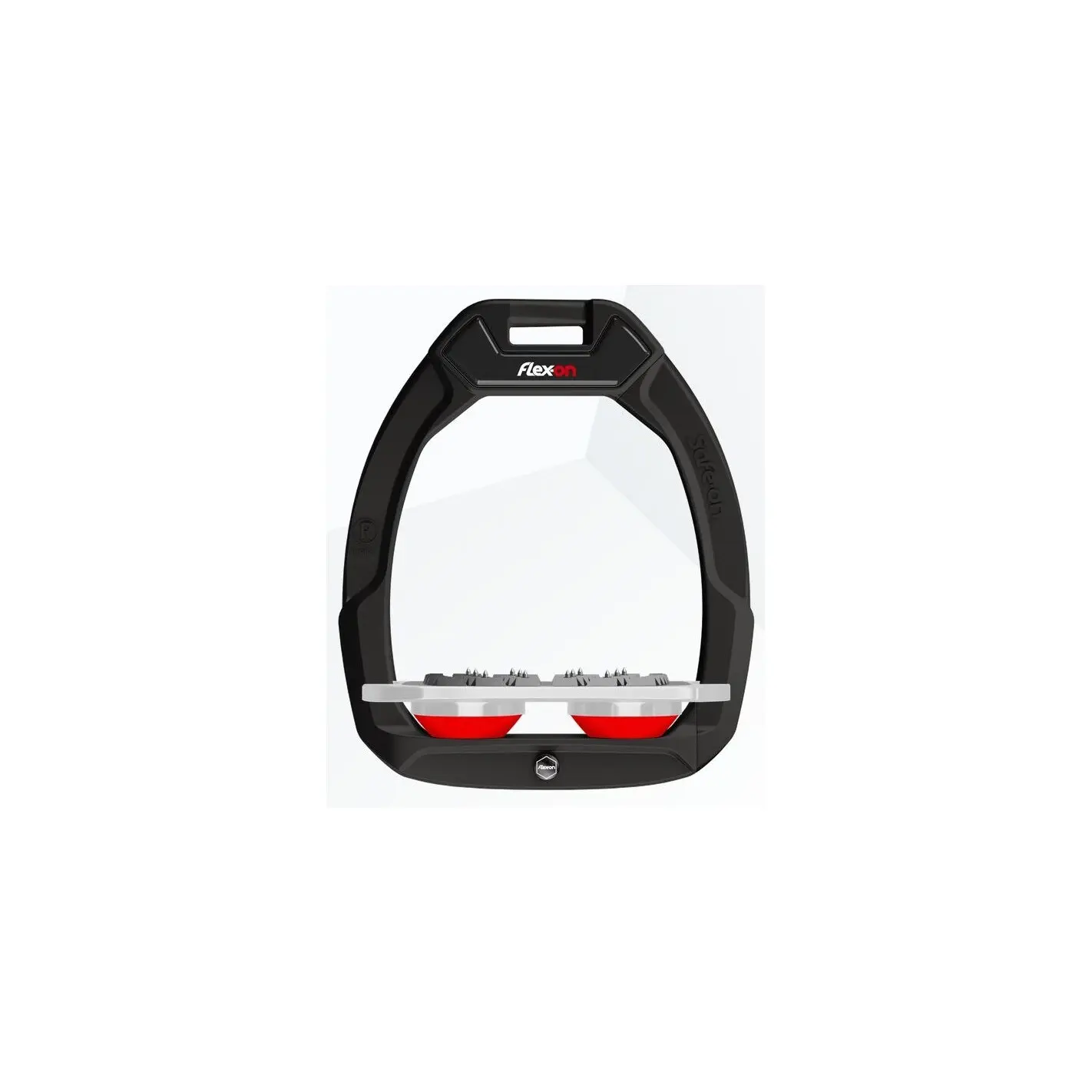 Sicherheitsreitsteigbügel Plat Ultra Grip Schwarz/Grau/Rot Flex-On Safe-On