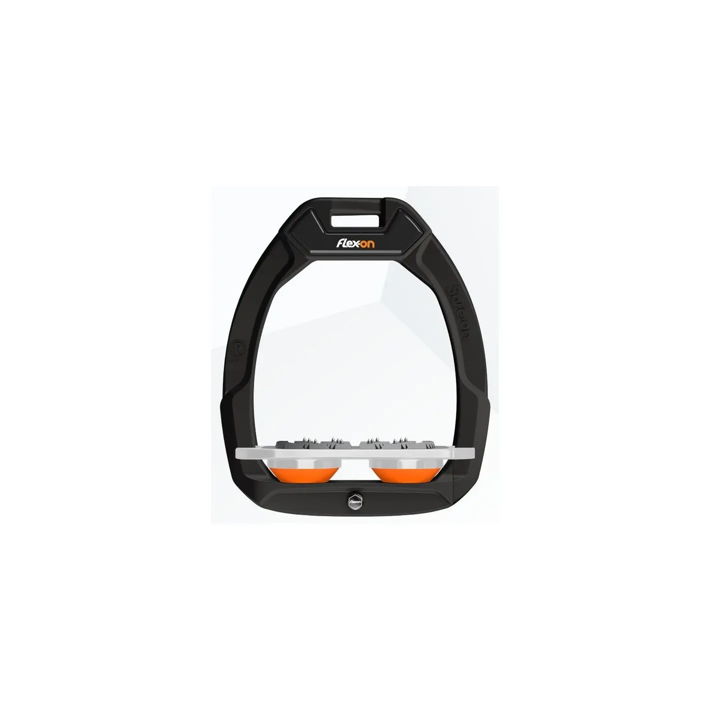 Sicherheitssteigbügel Flach Ultra Grip Schwarz/Grau/Orange Flex-On Safe-On