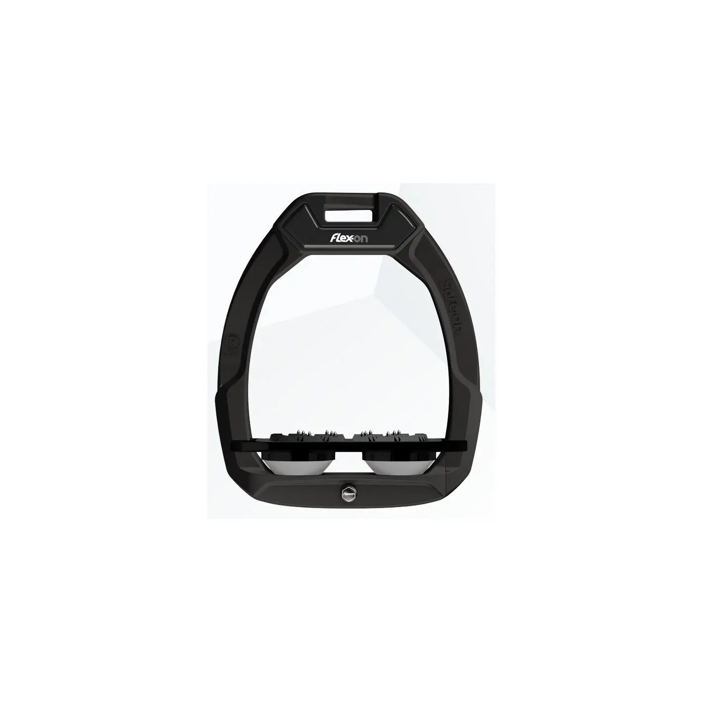 Sicherheitsreitsteigbügel Flat Ultra Grip Schwarz/Schwarz/Grau Flex-On Safe-On