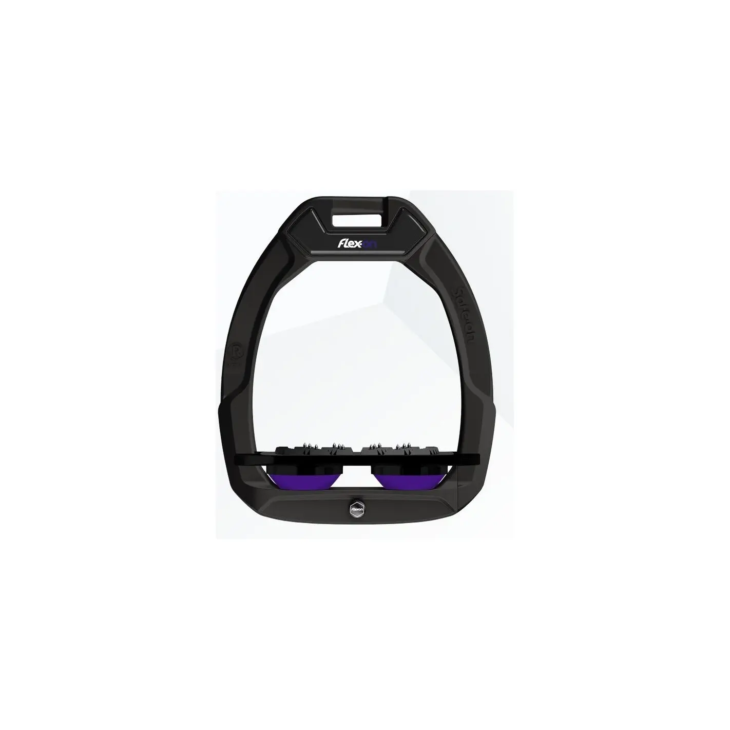 Comparer les prix de Étriers de sécurité d’équitation Plat Ultra Grip Noir/Noir/Violet Flex-On Safe-On