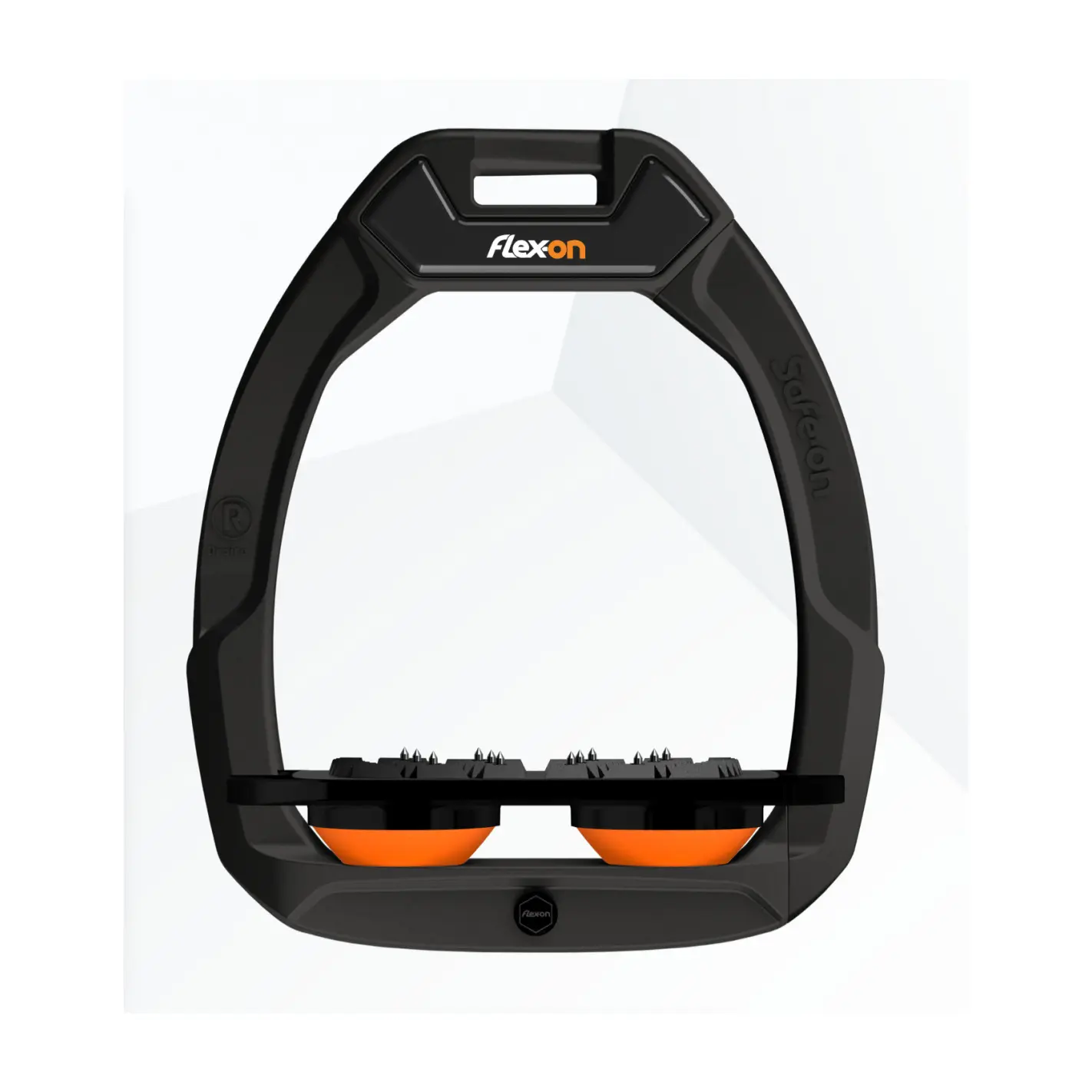 Sicherheitssteigbügel Ultra Grip Flach Schwarz/Schwarz/Orange Flex-On Safe-On