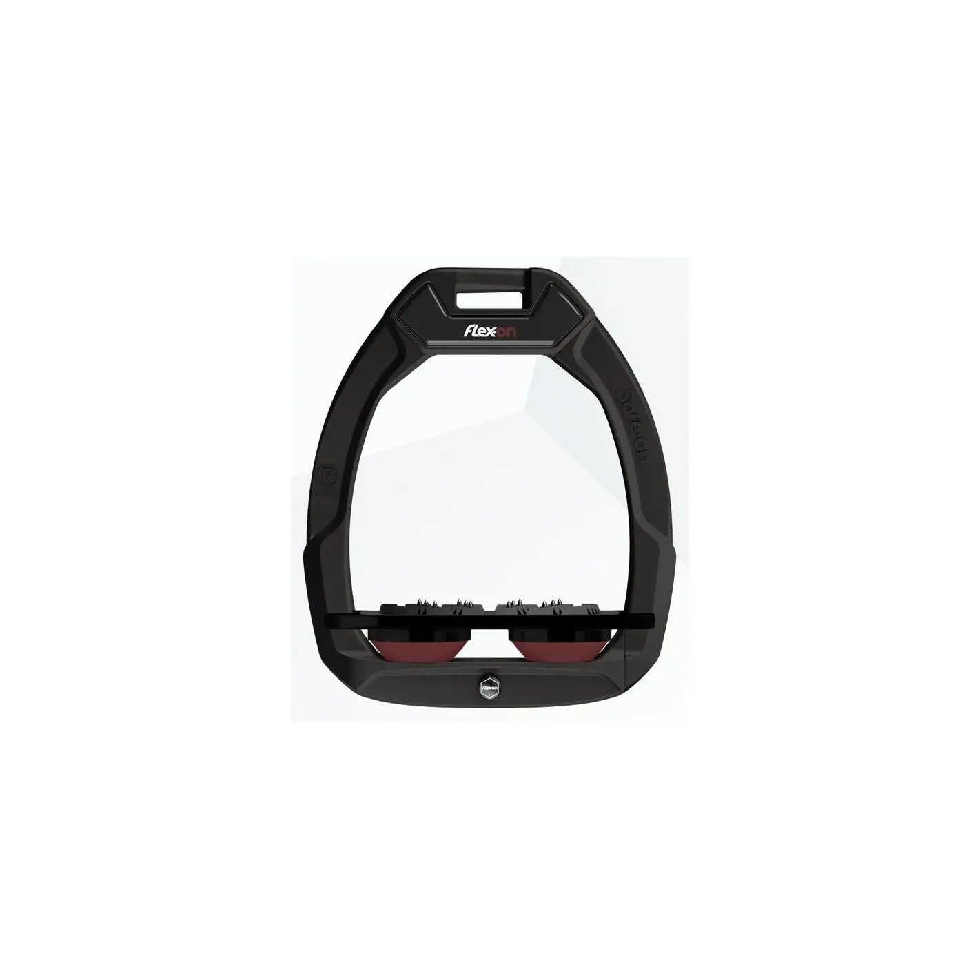 Sicherheitssättelsteigbügel Plat Ultra Grip Schwarz/Schwarz/Bordeaux Flex-On Safe-On