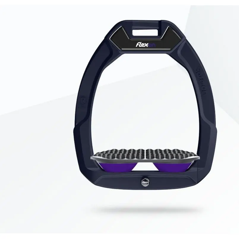 Sicherheitssattelsteigbügel Reiten Endurance Braun/Grau/Violett Flex-On Safe-On