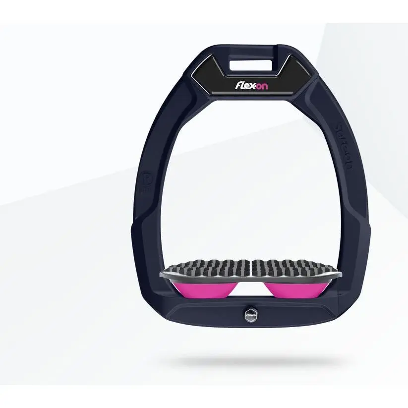 Sicherheitssteigbügel Reiten Endurance Braun/Grau/Rosa Flex-On Safe-On