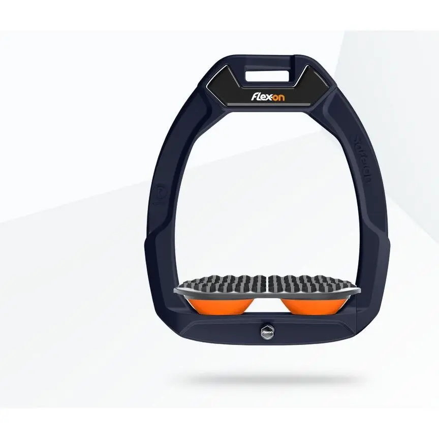 Sicherheitssteigbügel Reiten Endurance Braun/Grau/Orange Flex-On Safe-On