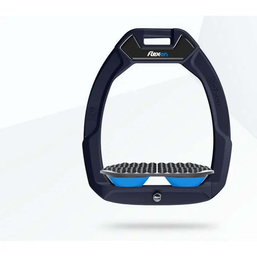 Sicherheitssteigbügel Reiten Endurance Braun/Grau/Blau Flex-On Safe-On
