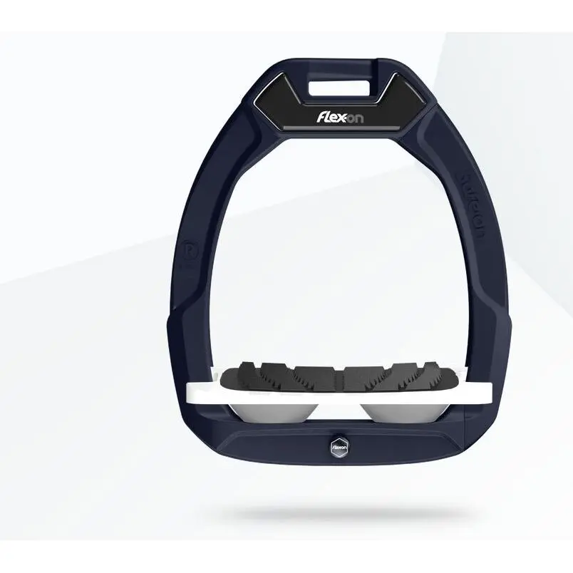 Sicherheitssteigbügel Reiten Neigung Grip Braun/Weiß/Grau Flex-On Safe-On