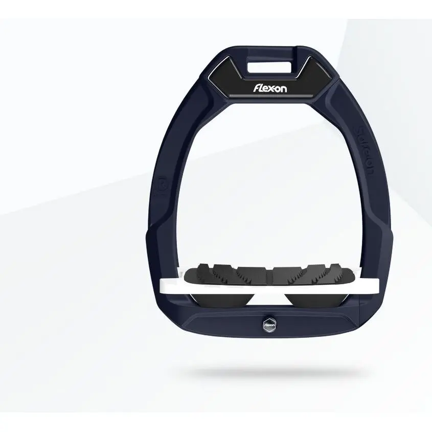 Sicherheits-Steigbügel Reiten Geneigt Grip Braun/Weiß/Schwarz Flex-On Safe-On