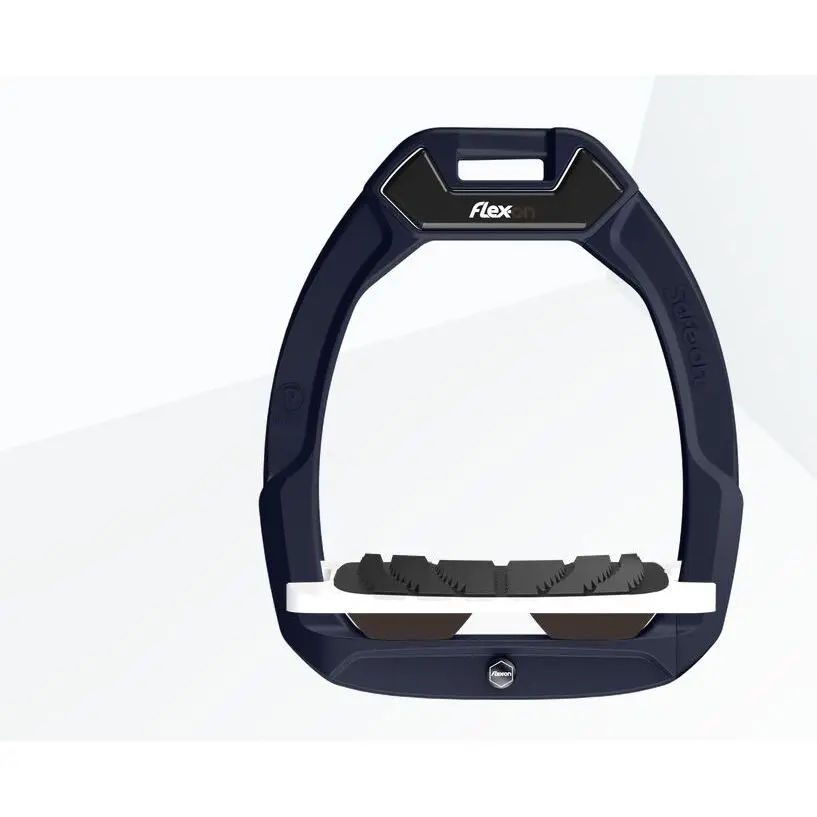 Reit-Sicherheitssteigbügel Neigungsgriff Braun/Weiß/Braun Flex-On Safe-On