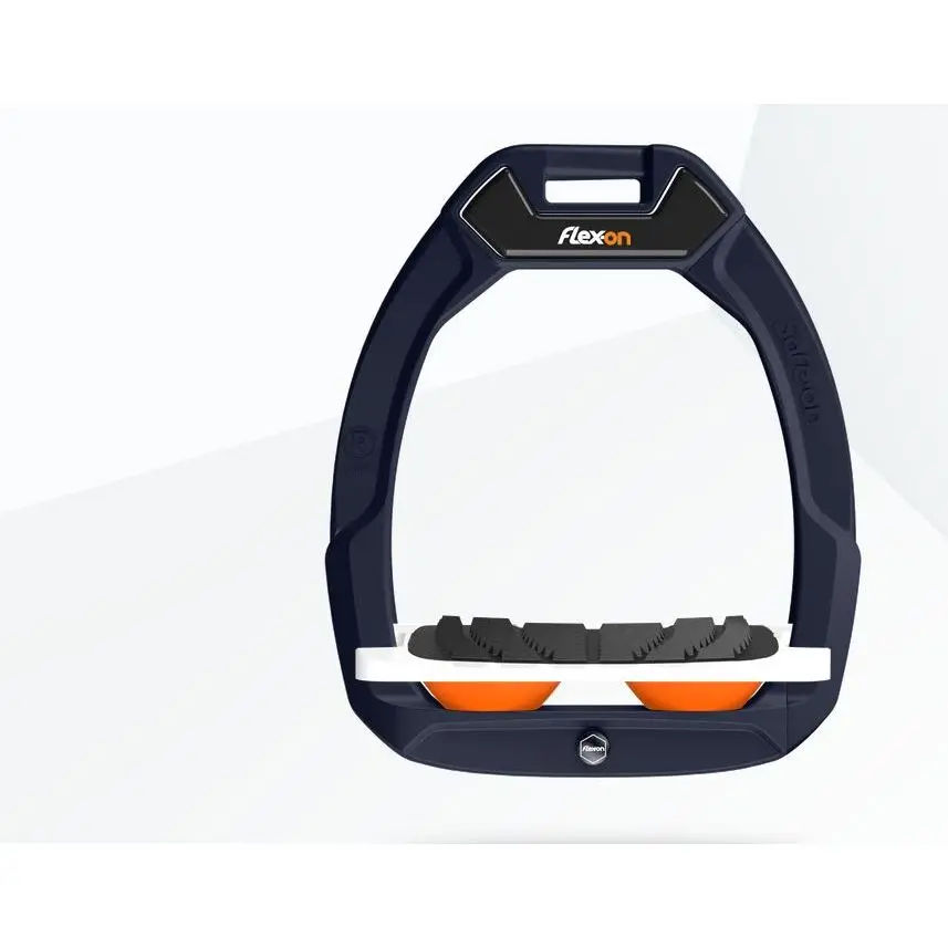 Sicherheitsreitsteigbügel Neigung Grip Braun/Weiß/Orange Flex-On Safe-On