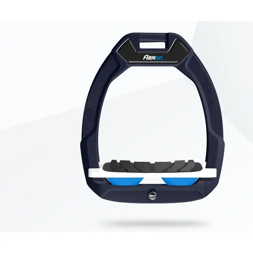 Sicherheitssteigbügel Reitisch Neigung Grip Braun/Weiß/Blau Flex-On Safe-On