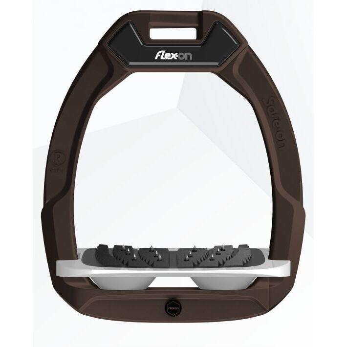 Comparer les prix de Étriers de sécurité d’équitation Incliné Grip Marron/Gris/Gris Flex On Safe-On