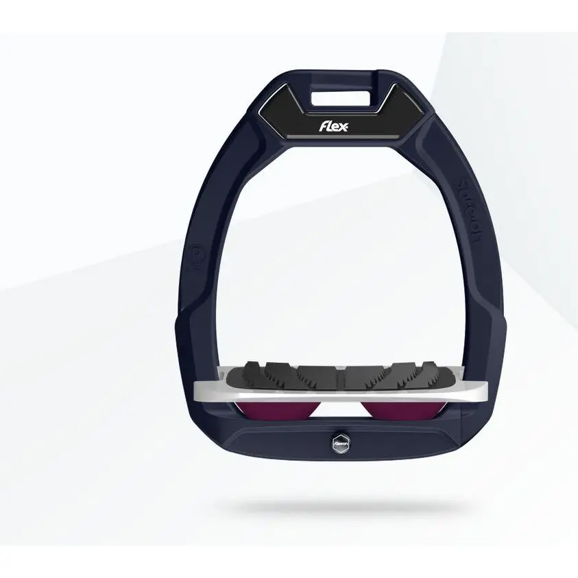 Sicherheitssteigbügel Reiten Neigung Grip Braun/Grau/Plum Flex-On Safe-On