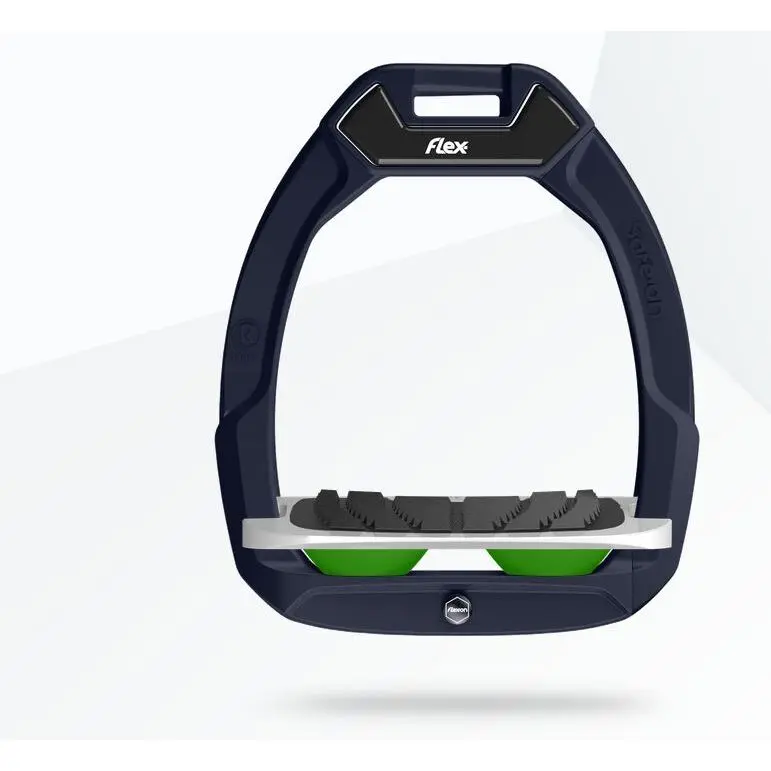 Sicherheitssteigbügel Reiten geneigt Grip Braun/Grau/Grün Flex-On Safe-On