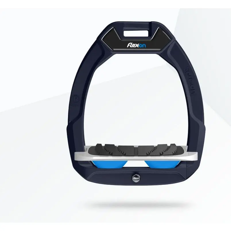 Sicherheitssteigbügel Reiten Neigengriff Braun/Grau/Blau Flex-On Safe-On