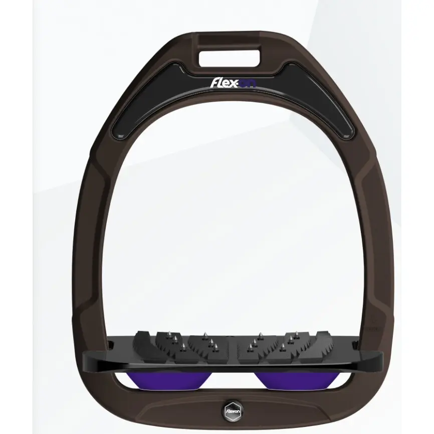 Sicherheitssteigbügel Reitgriff Neigbar Braun/Schwarz/Violett Flex-On Safe-On