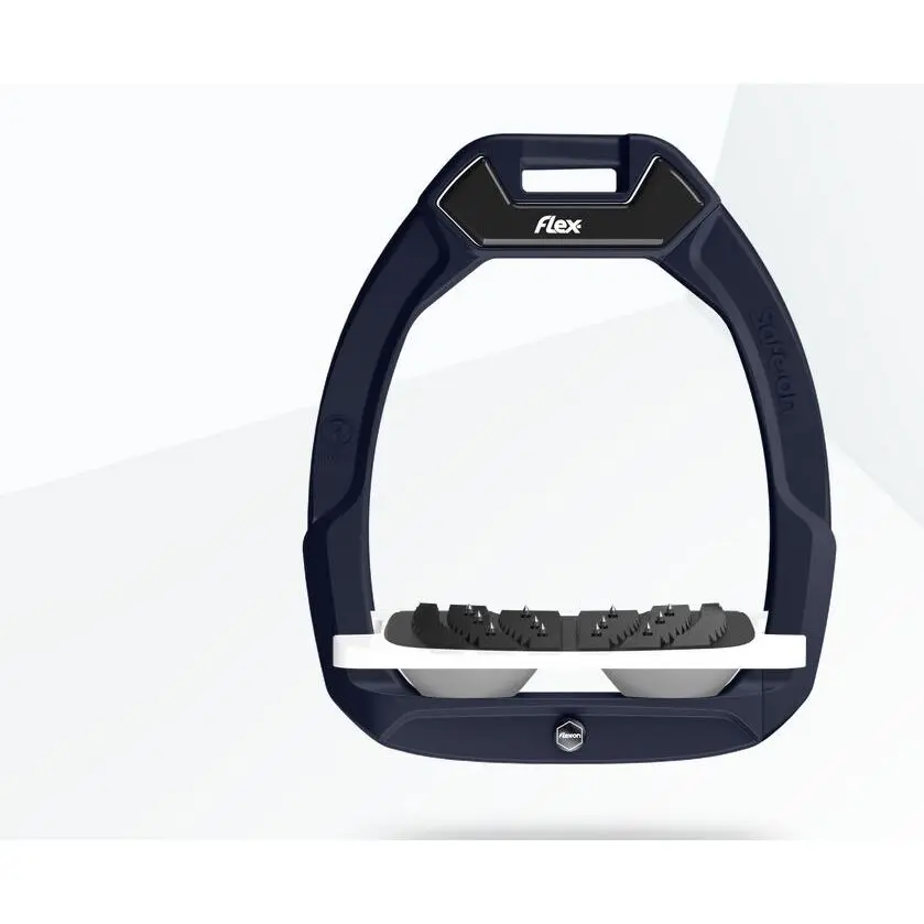 Sicherheitssteigbügel Reiten Geneigt Ultra Grip Braun/Weiß/Grau Flex-On Safe-On