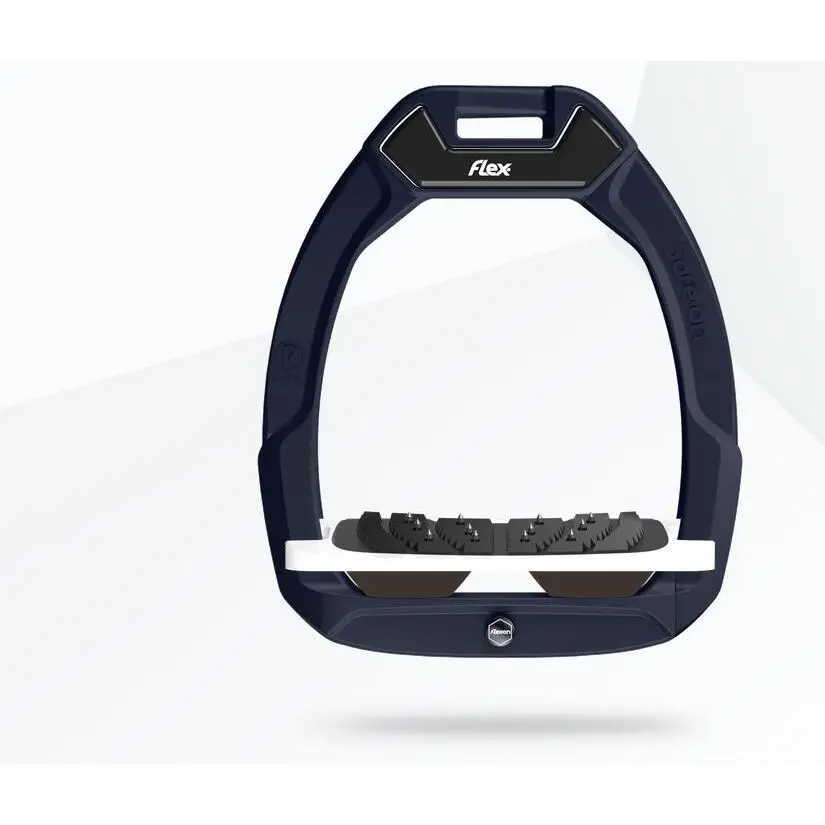 Sicherheitssteigbügel Reiten Schräg Ultra Grip Braun/Weiß/Braun Flex-On Safe-On