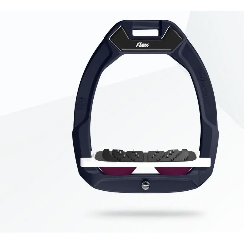 Sicherheitsreitbügel Geneigter Ultra Grip Braun/Weiß/Lila Flex-On Safe-On