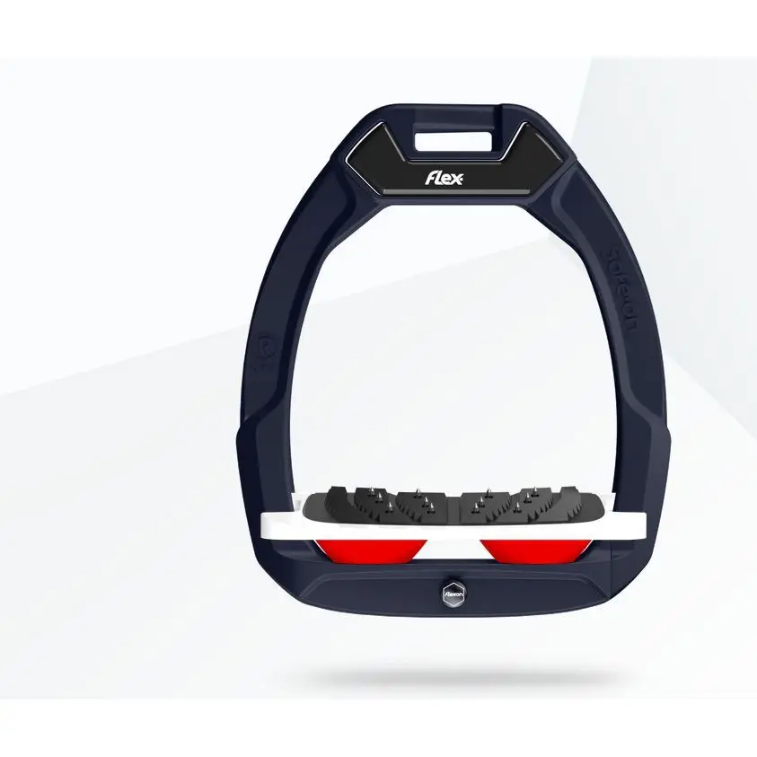 Meilleurs prix pour Étriers de sécurité d’équitation Incliné Ultra Grip Marron/Blanc/Rouge Flex-On Safe-On