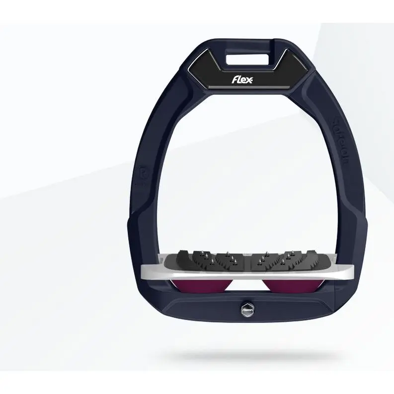 Sicherheitsreitsteigbügel Neigungen Ultra Grip Braun/Grau/Lila Flex-On Safe-On