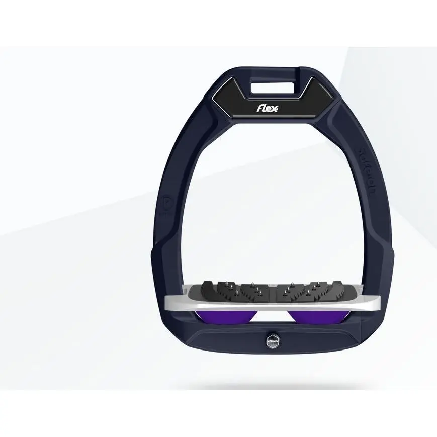 Sicherheitseisen Reiten Neigung Ultra Grip Braun/Grau/Violett Flex-On Safe-On