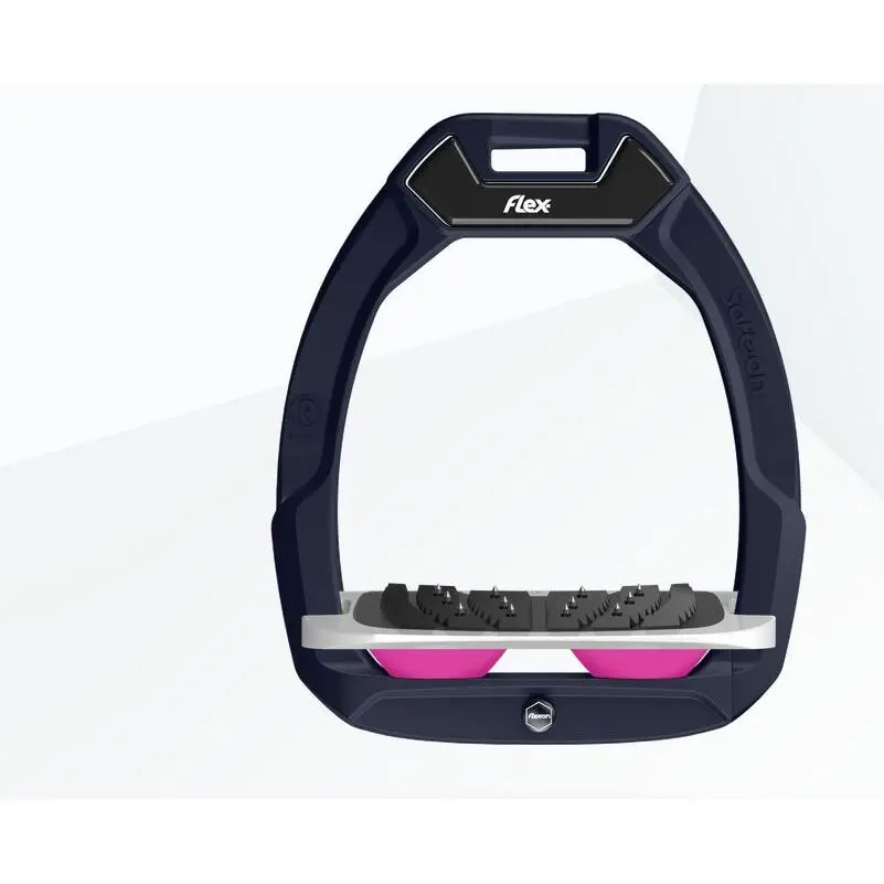 Étriers de sécurité d’équitation Incliné Ultra Grip Marron/Gris/Rose Flex-On Safe-On