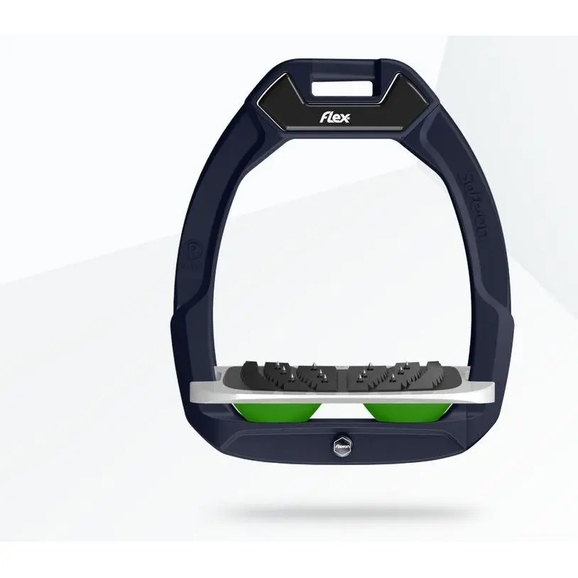 Sicherheitssteigbügel Reiten Neigung Ultra Grip Braun/Grau/Grün Flex-On Safe-On