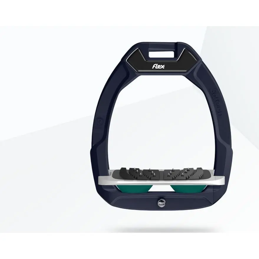 Étriers de sécurité d’équitation Incliné Ultra Grip Marron/Gris/Vert Flex-On Safe-On