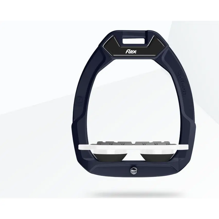 Étriers de sécurité d’équitation Plat Grip Marron/Blanc/Noir Flex-On Safe-On