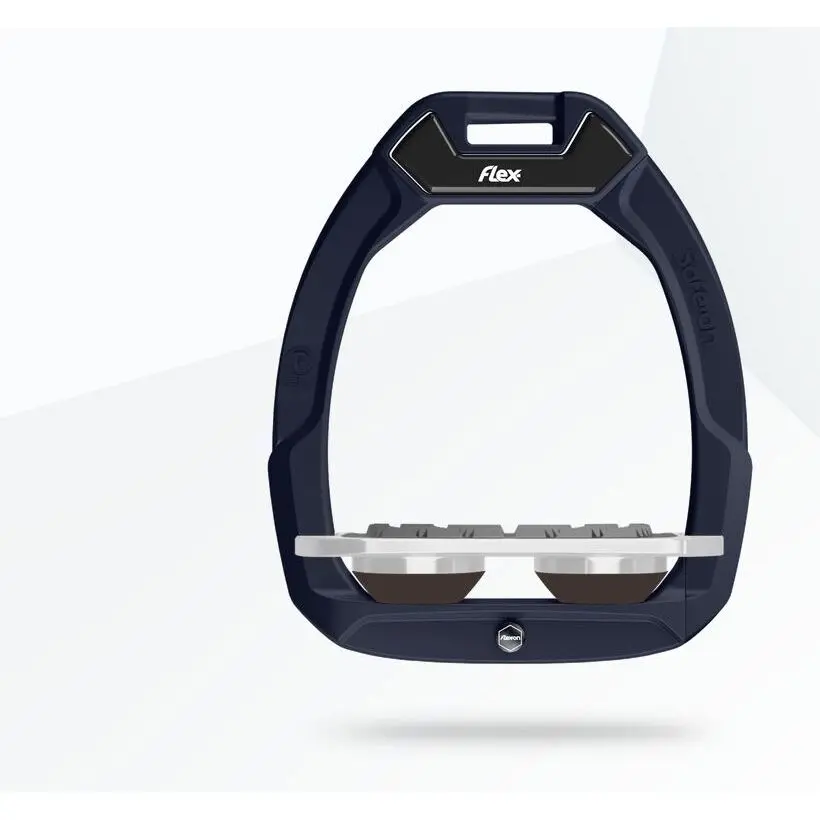 Sicherheitssteigbügel mit Flachgriff Braun/Grau/Braun Flex-On Safe-On