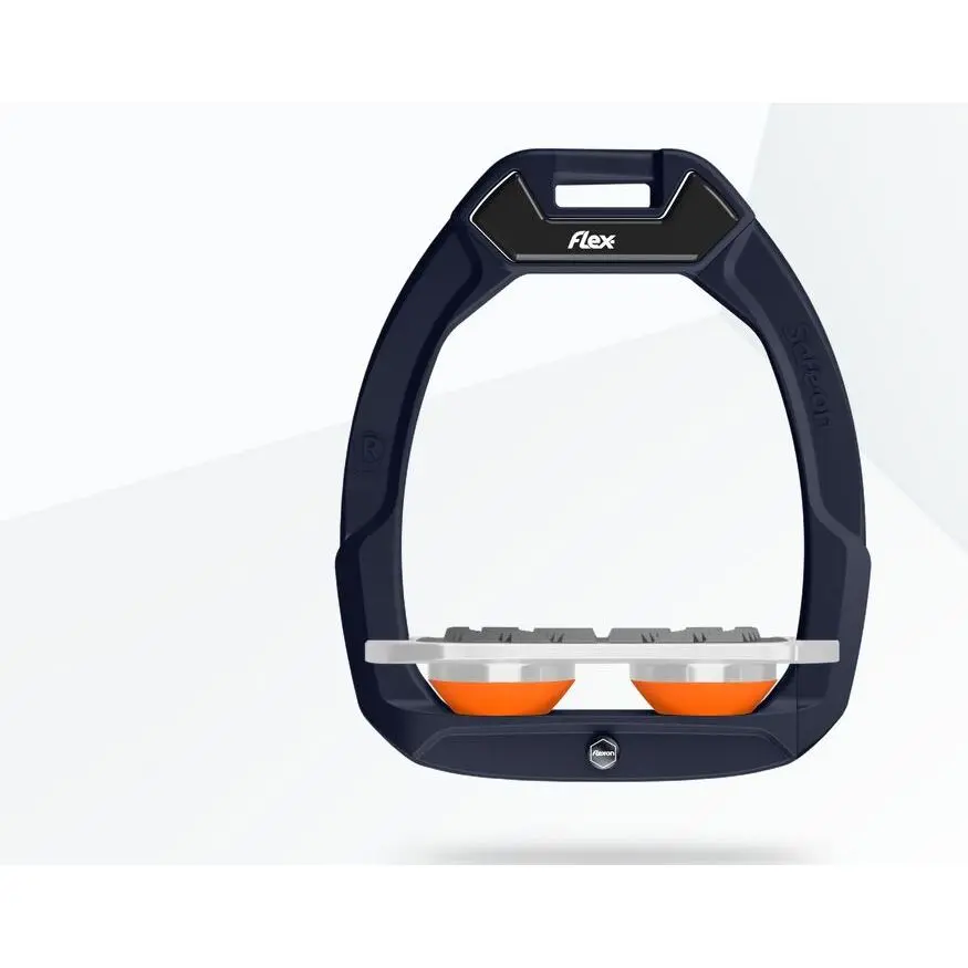 Sicherheitssteigbügel Plat Grip Braun/Grau/Orange Flex-On Safe-On