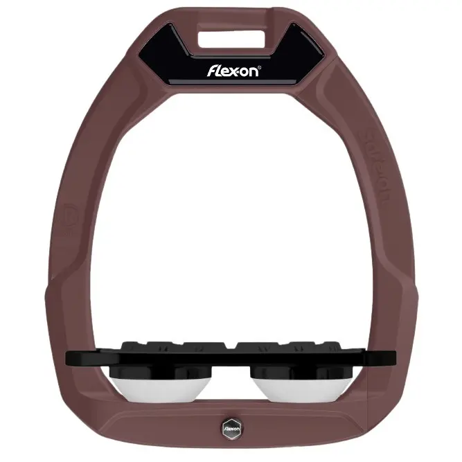 Étriers de sécurité d’équitation Plat Grip Marron/Noir/Blanc Flex-On Safe-On