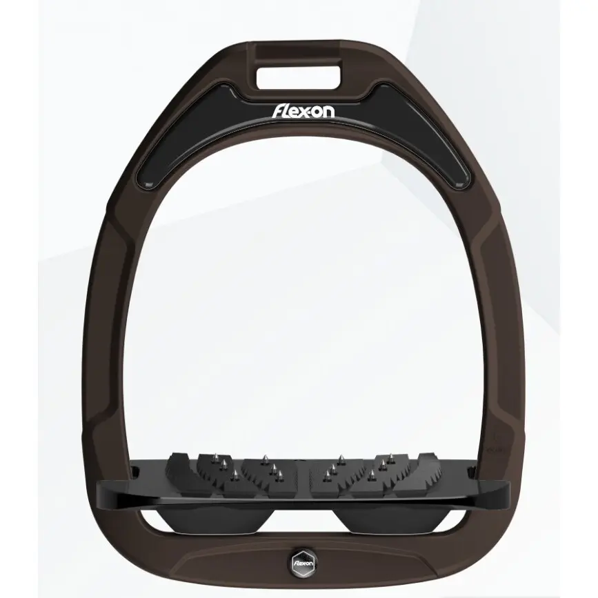 Meilleurs prix pour Étriers de sécurité d’équitation Plat Grip Marron/Noir/Noir Flex On Safe-On